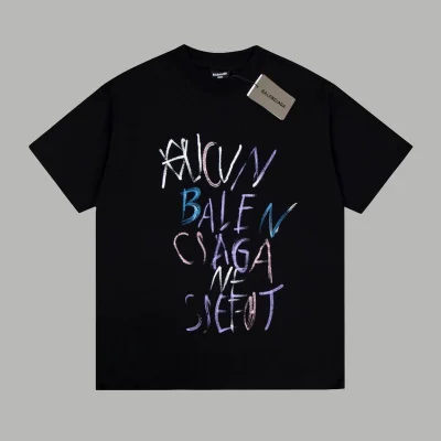 Футболка Balenciaga Color Lettering "Black" фото № 3 Футболка Balenciaga Color Lettering "Black" фото № 3