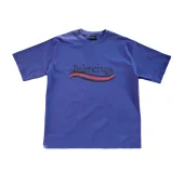 Футболка Balenciaga Big Logo With Waves "Blue"