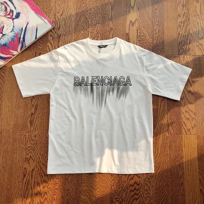 Футболка Balenciaga Logo Shadow "White" фото № 9