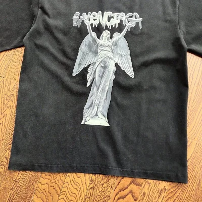 Футболка Balenciaga Angel Statue "Black" фото № 5