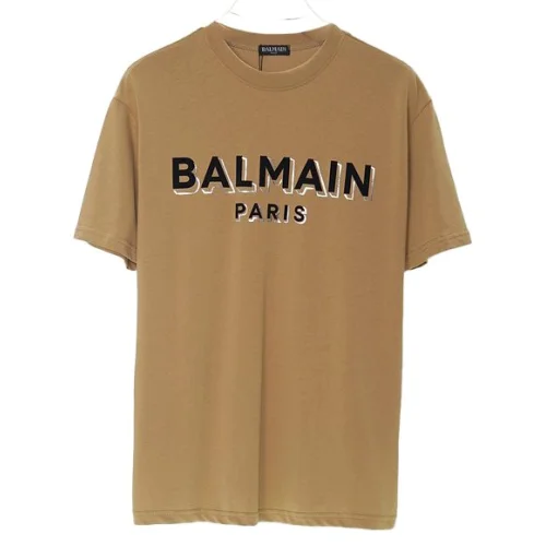 Футболка Balmain Text Logo "Brown"