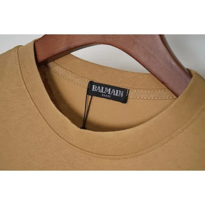 Футболка Balmain Text Logo "Brown" фото № 6