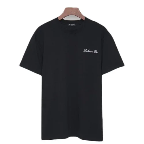 Футболка Balmain Big Embroidered Logo Back "Black"
