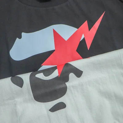 Футболка Bape Big Star Print Front "Black" фото № 4