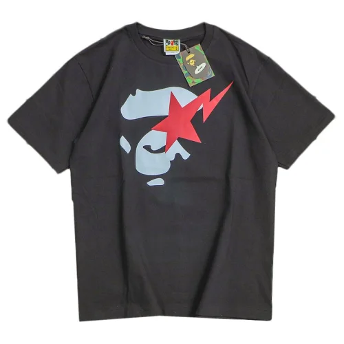Футболка Bape Big Star Print Front "Black"