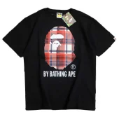 Футболка Bape Checkered Oval With Inscription Front "Black"