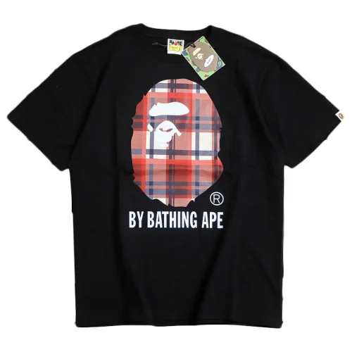 Футболка Bape Checkered Oval With Inscription Front "Black"
