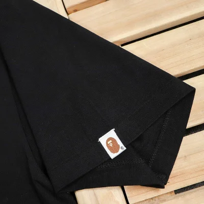 Футболка Bape Checkered Oval With Inscription Front "Black" фото № 4