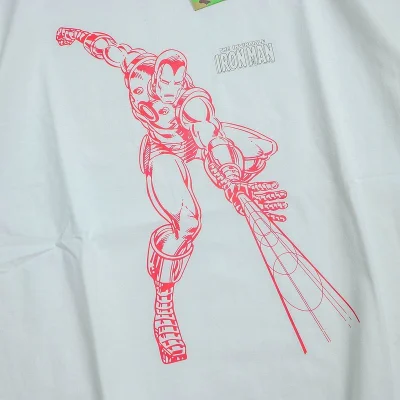 Футболка Bape Iron Man Print "White" фото № 3