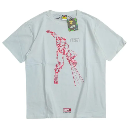 Футболка Bape Iron Man Print "White"