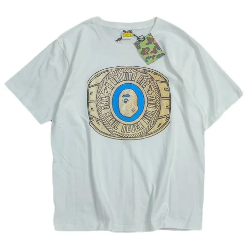 Футболка Bape Logo Inside Rounded Inscription Front "White"