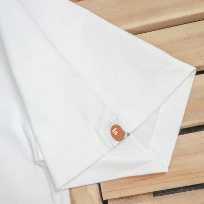 Футболка Bape Big Plaid Logo Front "White" фото № 4