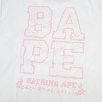 Футболка Bape Ape With Flowers "White" фото № 4