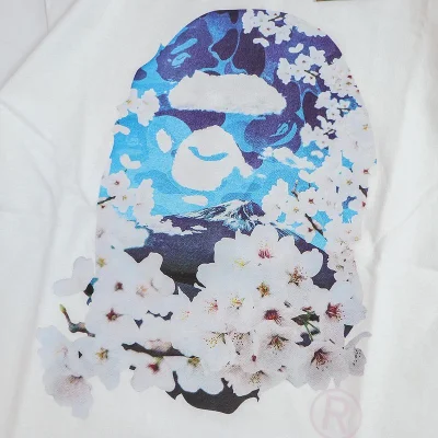 Футболка Bape Ape With Flowers "White" фото № 3