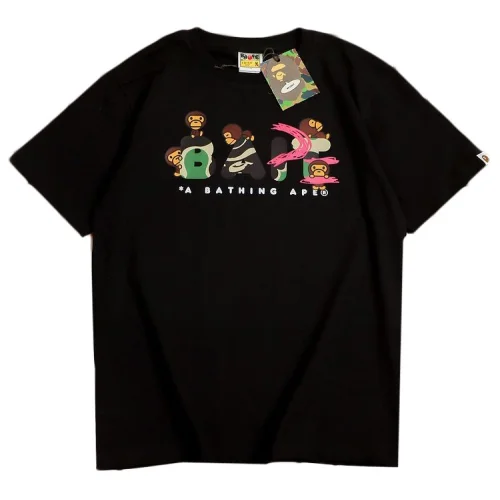 Футболка Bape Logo From Monkeys "Black"