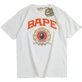 Футболка Bape Medal With Logo and Inscription "White"