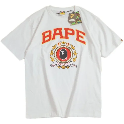 Футболка Bape Medal With Logo and Inscription "White"