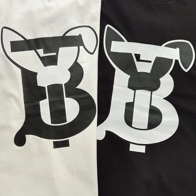 Футболка Burberry With An Animated Logo "Black" фото № 3