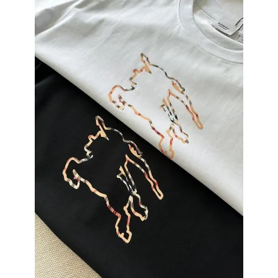 Футболка Burberry Horse Rider Silhouette "Black" фото № 2