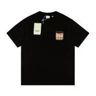 Футболка Burberry With A Checkered Pocket "Black"