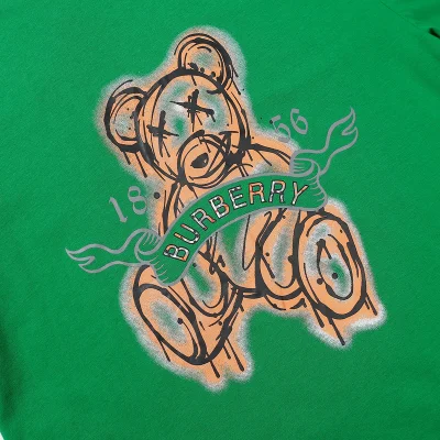 Футболка Burberry Toy Without Eyes Print "Green" фото № 3