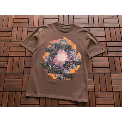 Футболка Cactus Jack Merch Flower With Lettering See You On The Other Side "Brown" фото № 2