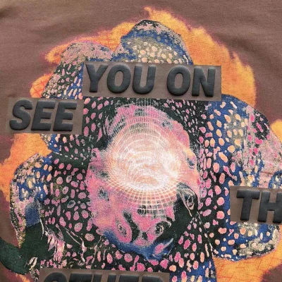 Футболка Cactus Jack Merch Flower With Lettering See You On The Other Side "Brown" фото № 5