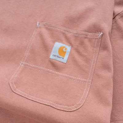 Футболка Carhartt With Logo On The Pocket "Peach" фото № 4