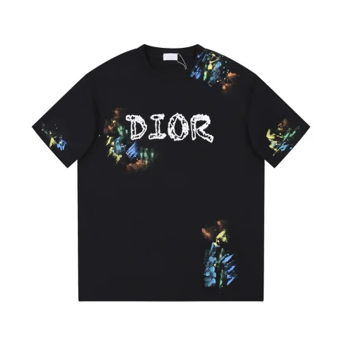 Футболка Christian Dior Splattered With Paint "Black"