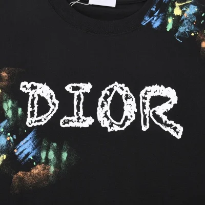 Футболка Christian Dior Splattered With Paint "Black" фото № 7