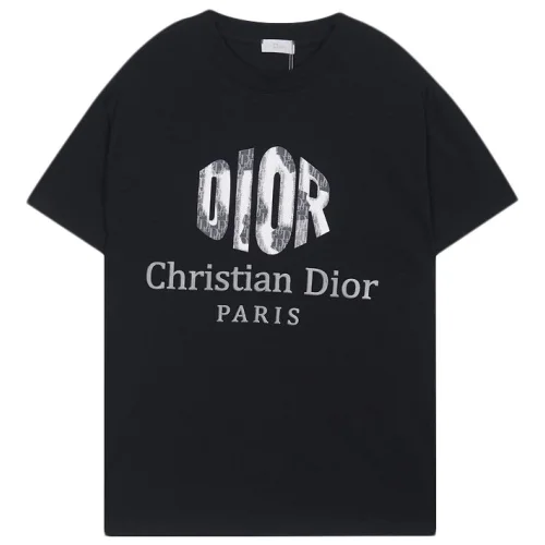 Футболка Christian Dior Logo Inscription Front "Black"