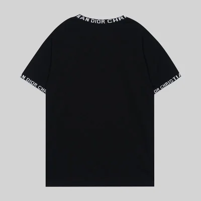 Футболка Christian Dior Edge Decoration By Logo Inscription "Black" фото № 2