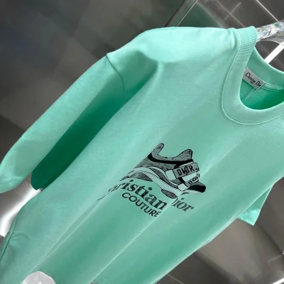 Футболка Christian Dior One Sneaker Frontside Logo "Blue" фото № 4