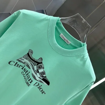 Футболка Christian Dior One Sneaker Frontside Logo "Blue" фото № 3