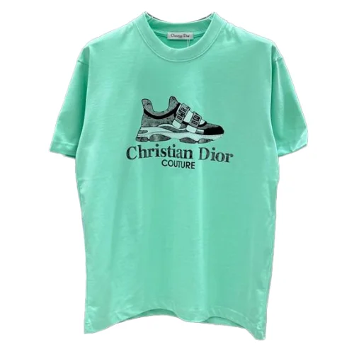 Футболка Christian Dior One Sneaker Frontside Logo "Blue"