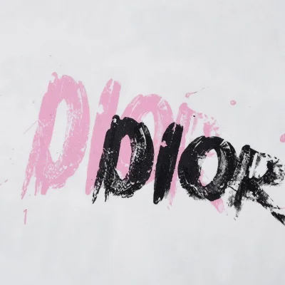 Футболка Christian Dior Inscription With Crayons "White" фото № 6