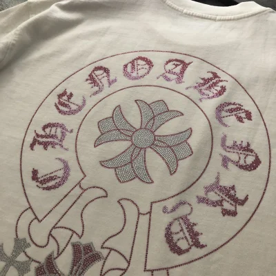 Футболка Chrome Hearts With A Diamond Logo "White" фото № 3