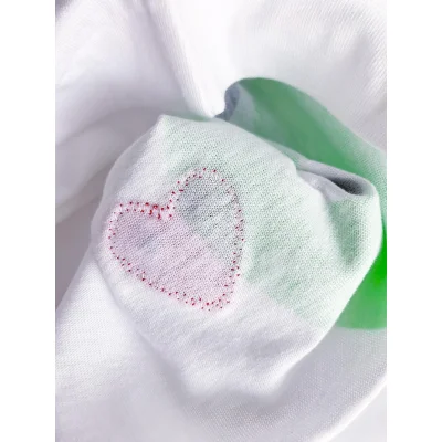 Футболка Comme des Garçons Play Green Heart Eyes "White" фото № 4