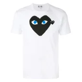 Футболка Comme des Garçons Play Small Black Heart Blue Eyes "White"