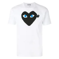 Футболка Comme des Garçons Play Small Black Heart Blue Eyes "White"
