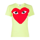 Футболка Comme des Garçons Play Red Heart Eyes "Green"