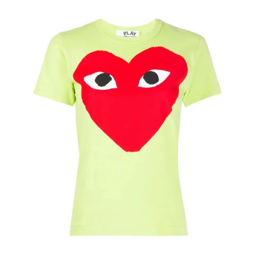 Футболка Comme des Garçons Play Red Heart Eyes "Green"