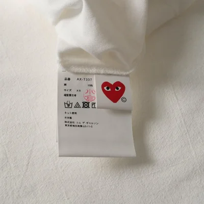 Футболка Comme des Garçons Play Triple Small Heart "White" фото № 6