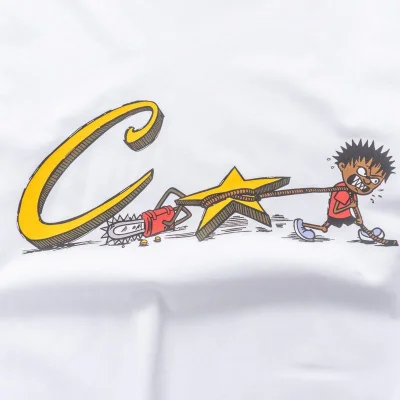 Футболка Corteiz Chisel Cactus Star Man Logo Prints "White" фото № 5