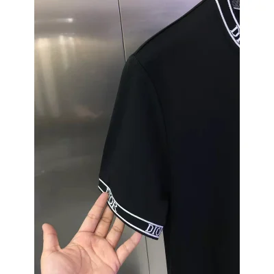 Футболка Dior Logo On Sleeves "Black" фото № 3