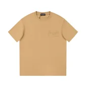 Футболка Dolce And Gabbana With Plain Logo Embroidery "Brown"