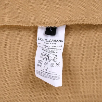 Футболка Dolce And Gabbana With Plain Logo Embroidery "Brown" фото № 8