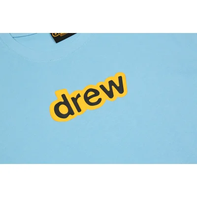 Футболка Drew House With Yellow Lettering "Blue/White" фото № 3