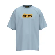 Футболка Drew House With Yellow Lettering "Blue/White"