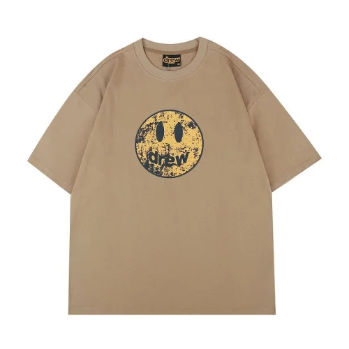 Футболка Drew House With A Worn Smiley Face "Brown"